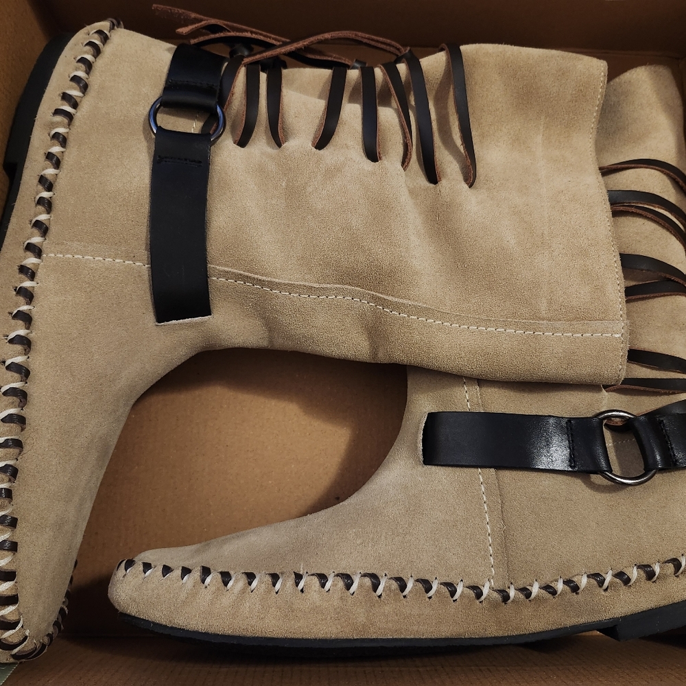NEW FREE PEOPLE Coronado Mocc Boots Suede Southwest Western Native 10 - Picture 3 of 6